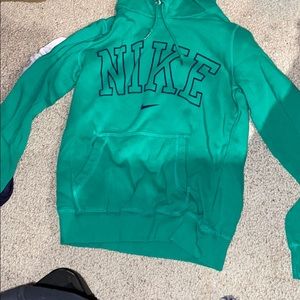Nike hoodie green size medium worn once